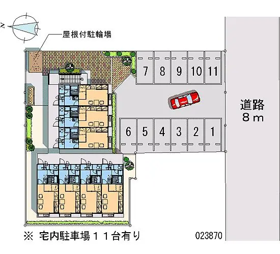 ★手数料０円★前橋市鳥羽町　月極駐車場（LP）